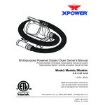 XPOWER A-12 Professional Car Dryer Blower with Mobile Dock - 4 1/2 hp, 115V