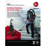 Hoover CH93600 Cordless Backpack Vacuum Kit with 10 Bags, 8.0 Ah Battery, and Charger - 40V