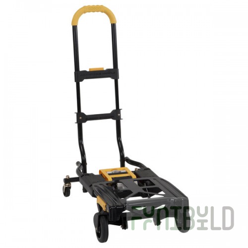 Cosco 300 lb. Black and Yellow 2-in-1 Folding Multi-Position Hand Truck with Extendable Handle 12225YGB1E