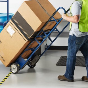 Lavex 550 lb. Blue Steel Appliance Hand Truck with 8 Lavex 550 lb. Blue Steel Appliance Hand Truck with 8