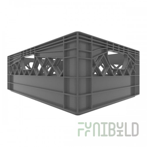 12 Qt. Gray Rectangular Milk Crate - 19