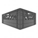 12 Qt. Gray Rectangular Milk Crate - 19
