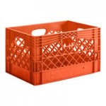 12 Qt. Gray Rectangular Milk Crate - 19
