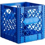 12 Qt. Gray Rectangular Milk Crate - 19