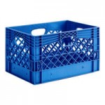 12 Qt. Gray Rectangular Milk Crate - 19