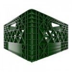 12 Qt. Gray Rectangular Milk Crate - 19
