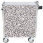 Lakeside 822GS 3 Shelf Heavy Duty Stainless Steel Utility Cart with Enclosed Base and Gray Sand Finish - 19 1/2 Lakeside 822GS 3 Shelf Heavy Duty Stainless Steel Utility Cart with Enclosed Base and Gray Sand Finish - 19 1/2