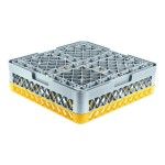Noble Warewashing 16-Compartment Gray Full-Size Glass Rack with 1 Yellow Extender Noble Warewashing 16-Compartment Gray Full-Size Glass Rack with 1 Yellow Extender