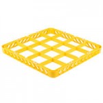 Noble Warewashing 16-Compartment Gray Full-Size Glass Rack with 1 Yellow Extender Noble Warewashing 16-Compartment Gray Full-Size Glass Rack with 1 Yellow Extender
