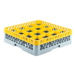 Noble Warewashing 16-Compartment Gray Full-Size Glass Rack with 1 Yellow Extender Noble Warewashing 16-Compartment Gray Full-Size Glass Rack with 1 Yellow Extender