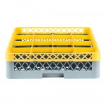 Noble Warewashing 16-Compartment Gray Full-Size Glass Rack with 1 Yellow Extender Noble Warewashing 16-Compartment Gray Full-Size Glass Rack with 1 Yellow Extender