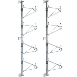 Metro SW26C Super Erecta Chrome Four Level Post-Type Wall Mount End Unit for 14