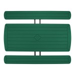 National Public Seating BMPT Series 6' Green Folding Picnic Table with Black Frame