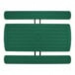 National Public Seating BMPT Series 6' Green Folding Picnic Table with Black Frame