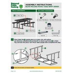 National Public Seating BMPT Series 6' Green Folding Picnic Table with Black Frame