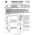 Canarm Wren Matte Black Modern Pendant Light - 120V, 100W