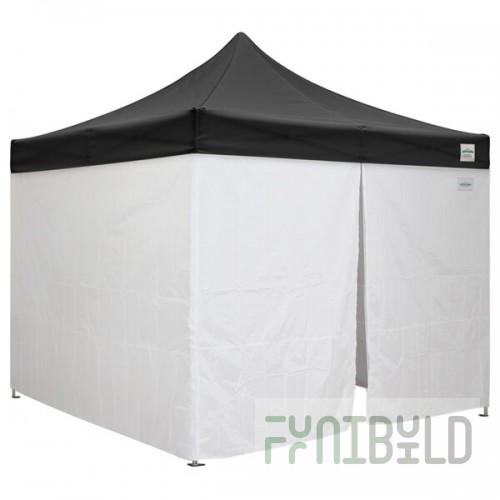 Caravan Canopy 21003305050 Displayshade 10' x 10' Black Light-Duty Commercial Grade Instant Canopy Deluxe Kit with Side Walls
