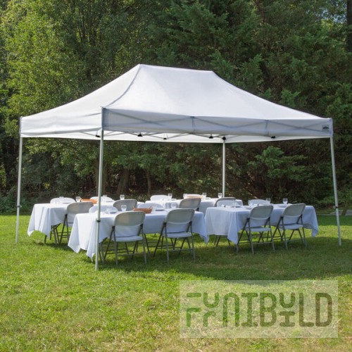 Caravan Canopy 21506906011 TitanShade 15' x 10' White Straight Leg Instant Canopy Kit