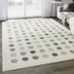 Abani Casa Collection 4' x 6' Cream / Gray Contemporary Geometric Dots Area Rug Abani Casa Collection 4' x 6' Cream / Gray Contemporary Geometric Dots Area Rug