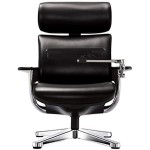 Eurotech Seating NUVEMBLK Nuvem Black Leather Lounge Office Chair with Aluminum Frame Eurotech Seating NUVEMBLK Nuvem Black Leather Lounge Office Chair with Aluminum Frame