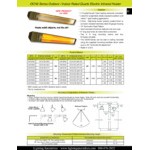 TPI OCH2 Series OCH2-66-240V-SS Stainless Steel Outdoor / Indoor Quartz Electric Infrared Heater - 240V, 6000W