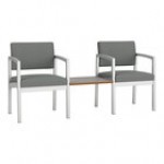Lesro Lenox Steel Open House Navy Fabric Two Guest Arm Chairs with Sarum Twill Laminate Connecting Table Lesro Lenox Steel Open House Navy Fabric Two Guest Arm Chairs with Sarum Twill Laminate Connecting Table