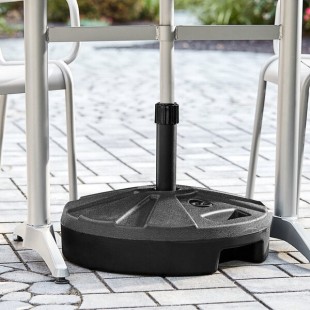 Lancaster Table & Seating Black Plastic Fillable Umbrella Base Lancaster Table & Seating Black Plastic Fillable Umbrella Base