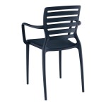 Lancaster Table & Seating Sol Sea Blue Resin Arm Chair Lancaster Table & Seating Sol Sea Blue Resin Arm Chair