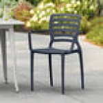 Lancaster Table & Seating Sol Sea Blue Resin Arm Chair Lancaster Table & Seating Sol Sea Blue Resin Arm Chair