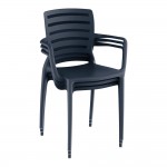 Lancaster Table & Seating Sol Sea Blue Resin Arm Chair Lancaster Table & Seating Sol Sea Blue Resin Arm Chair