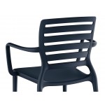 Lancaster Table & Seating Sol Sea Blue Resin Arm Chair Lancaster Table & Seating Sol Sea Blue Resin Arm Chair