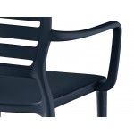Lancaster Table & Seating Sol Sea Blue Resin Arm Chair Lancaster Table & Seating Sol Sea Blue Resin Arm Chair