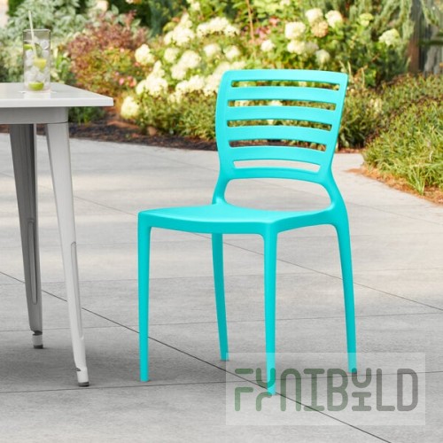 Lancaster Table & Seating Sol Coastal Blue Resin Side Chair