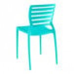 Lancaster Table & Seating Sol Coastal Blue Resin Side Chair Lancaster Table & Seating Sol Coastal Blue Resin Side Chair
