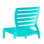 Lancaster Table & Seating Sol Coastal Blue Resin Side Chair Lancaster Table & Seating Sol Coastal Blue Resin Side Chair