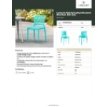 Lancaster Table & Seating Sol Coastal Blue Resin Side Chair Lancaster Table & Seating Sol Coastal Blue Resin Side Chair