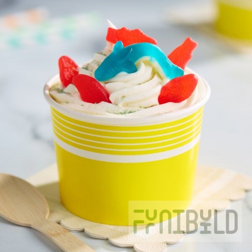 Choice 12 oz. Yellow Paper Frozen Yogurt / Food Cup - 1,000/Case