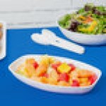Fineline 3525-WH Platter Pleasers 1 Qt. White Plastic Luau Bowl - 50/Case