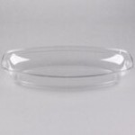 Fineline 3525-WH Platter Pleasers 1 Qt. White Plastic Luau Bowl - 50/Case