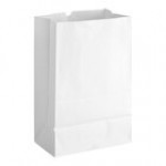 Choice 1/6 70 lb. White Extra Heavy-Duty Paper Barrel Sack - 400/Case