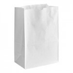 Choice 1/6 70 lb. White Extra Heavy-Duty Paper Barrel Sack - 400/Case