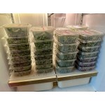 Choice 16 oz. Clear Recycled PET Tall Hinged Deli Container with Domed Lid - 50/Pack Choice 16 oz. Clear Recycled PET Tall Hinged Deli Container with Domed Lid - 50/Pack