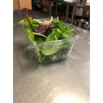 Choice 16 oz. Clear Recycled PET Tall Hinged Deli Container with Domed Lid - 50/Pack Choice 16 oz. Clear Recycled PET Tall Hinged Deli Container with Domed Lid - 50/Pack