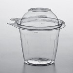 Dart SafeSeal 12 oz. Tamper-Resistant, Tamper-Evident Snack Cup with Dome Lid - 256/Case