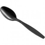 Choice Beige Heavy Weight Polystyrene Plastic Teaspoon - 100/Pack