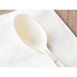 Choice Beige Heavy Weight Polystyrene Plastic Teaspoon - 100/Pack