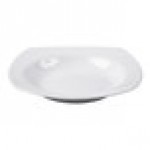 Libbey Slenda 14 oz. Royal Rideau White Square Porcelain Deep Rimmed Soup Bowl - Sample