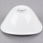 Libbey Porcelana Infinity 7 oz. Bright White Oval Porcelain Bowl - Sample