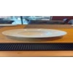 Acopa Liana 12 oz. Bright White Embossed Lines Wide Rim Porcelain Pasta Bowl - Sample