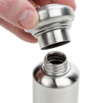 American Metalcraft SPM4 3 oz. Satin Finish Stainless Steel Salt and Pepper Shaker Set - 12/Case